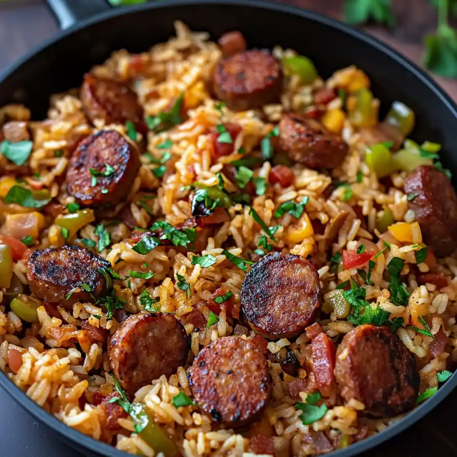 Cajun Sausage and Rice Skillet Recipe