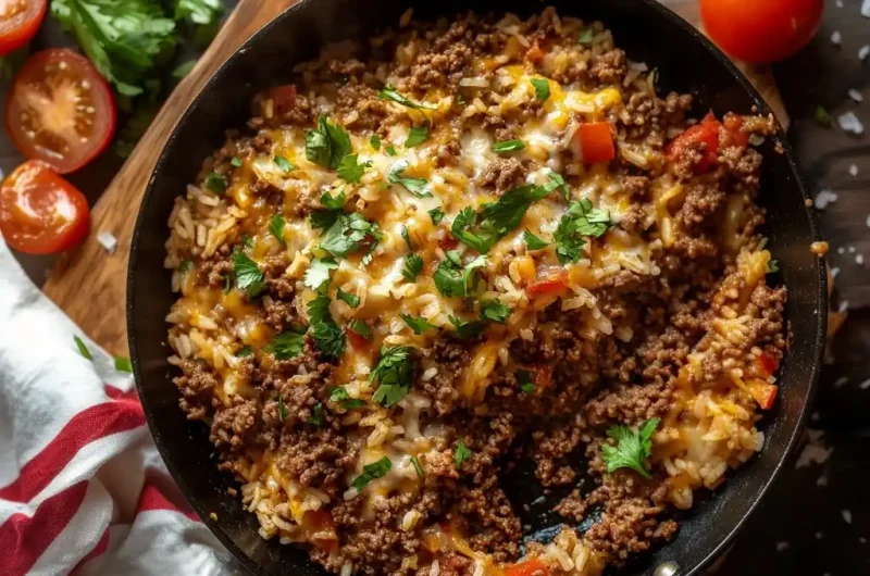 Ground Beef and Rice Skillet Recipe