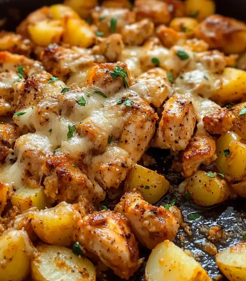 One-Pan Garlic Parmesan Chicken and Potatoes Recipe