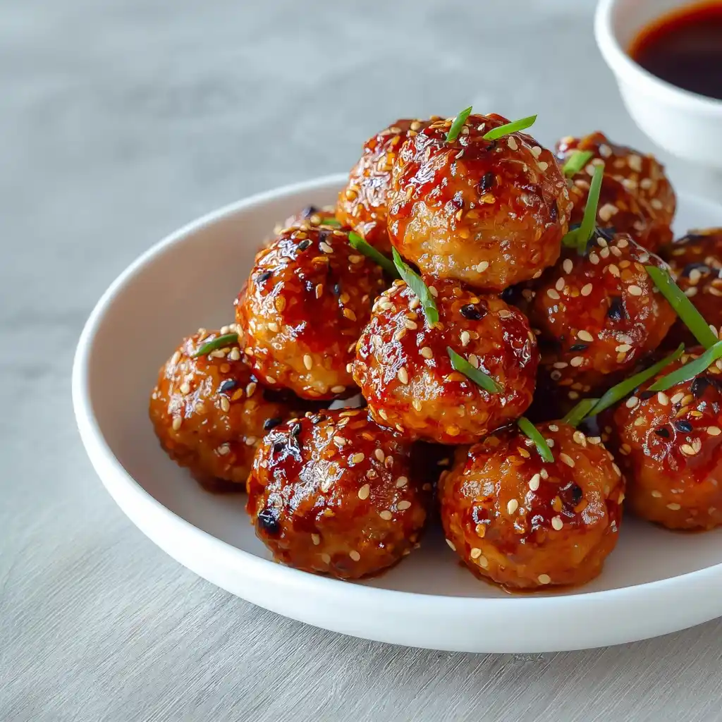 sesame ginger chicken meatballs