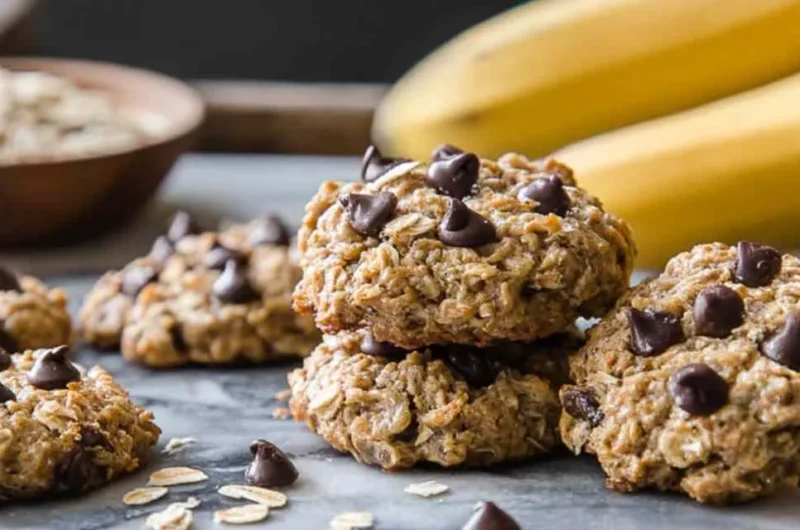 Banana Oatmeal High Protein Breakfast Cookies