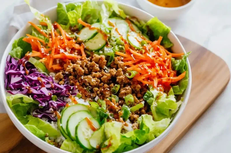 Healthy Ground Turkey Lettuce Wrap Bowls
