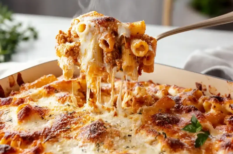 Healthy High Protein Cottage Cheese Baked Ziti