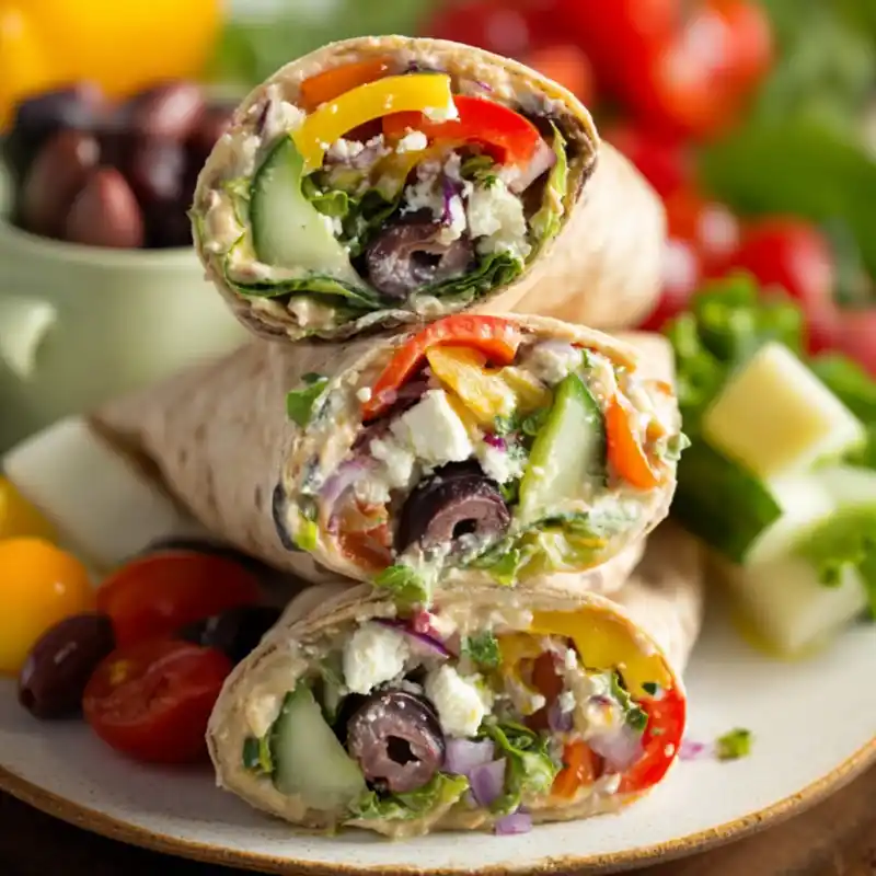 Mediterranean Veggie Wraps
