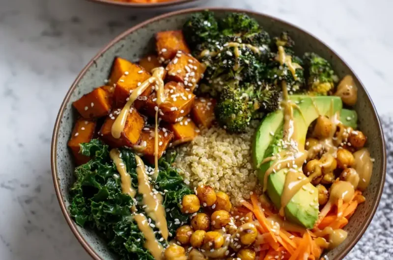 Miso Glazed Sweet Potato Buddha Bowl