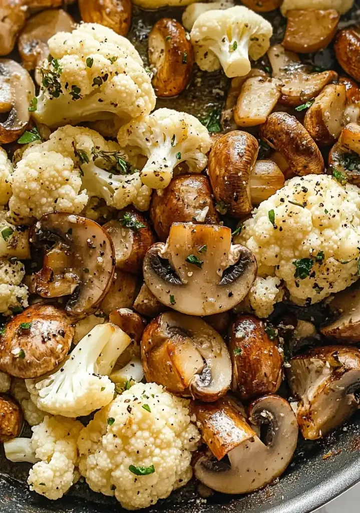 Mushroom Cauliflower Skillet Recipe