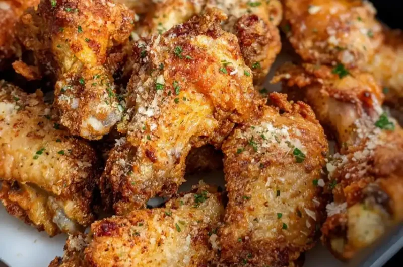 Air Fryer Parmesan Crusted Chicken Wings