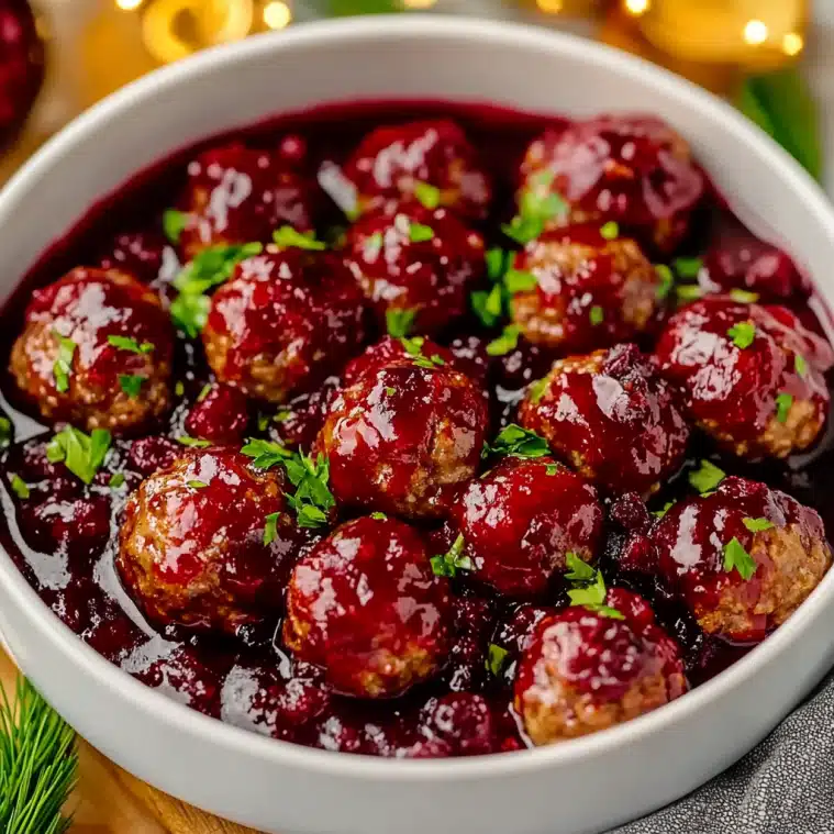 Christmas Cranberry Meatballs