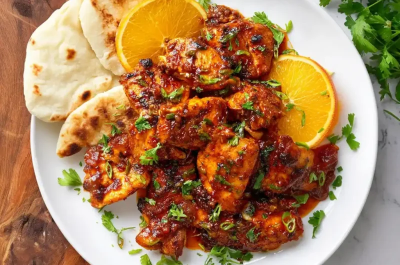 Easy Sheet Pan Harissa Orange Chicken Recipe