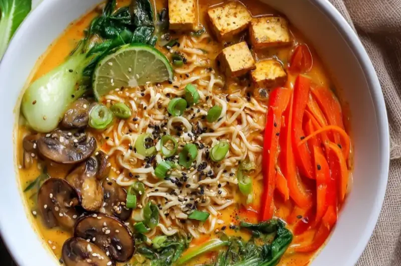 Easy Vegan Thai Red Curry Ramen