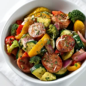 chicken sausage and veggies sheet pan