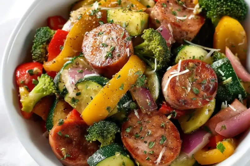 Easy Chicken Sausage and Veggies Sheet Pan Recipe