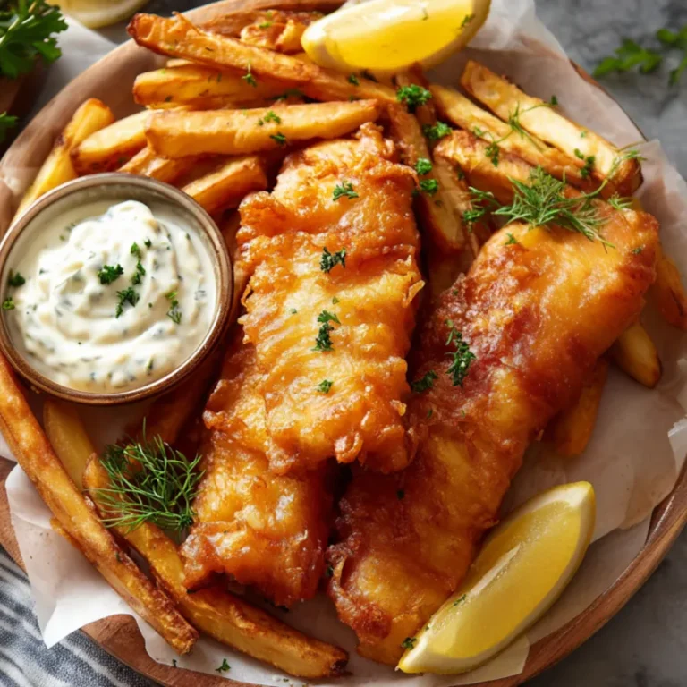 beer battered fish and chips