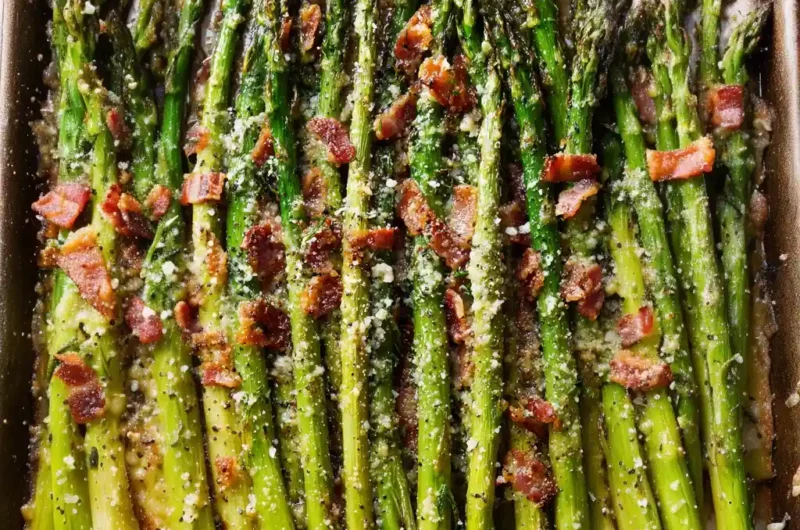 Roasted Parmesan Asparagus with Bacon