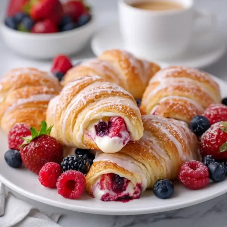 berry cream cheese stuffed crescent rolls
