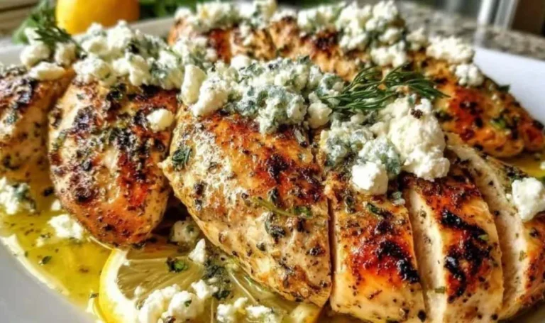 Greek chicken with lemon and feta