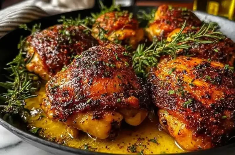 Lemon Paprika Roast Chicken Thighs Recipe
