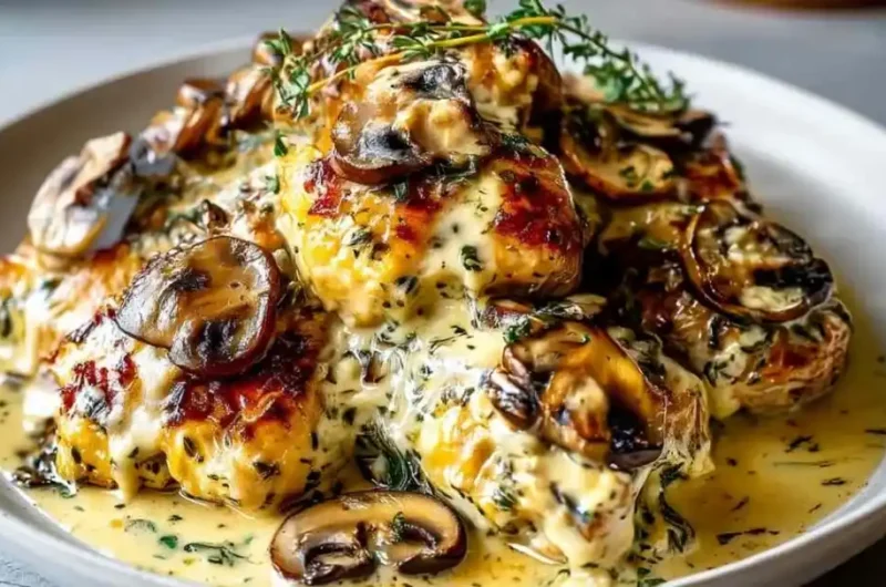 Mushroom Asiago Chicken Recipe