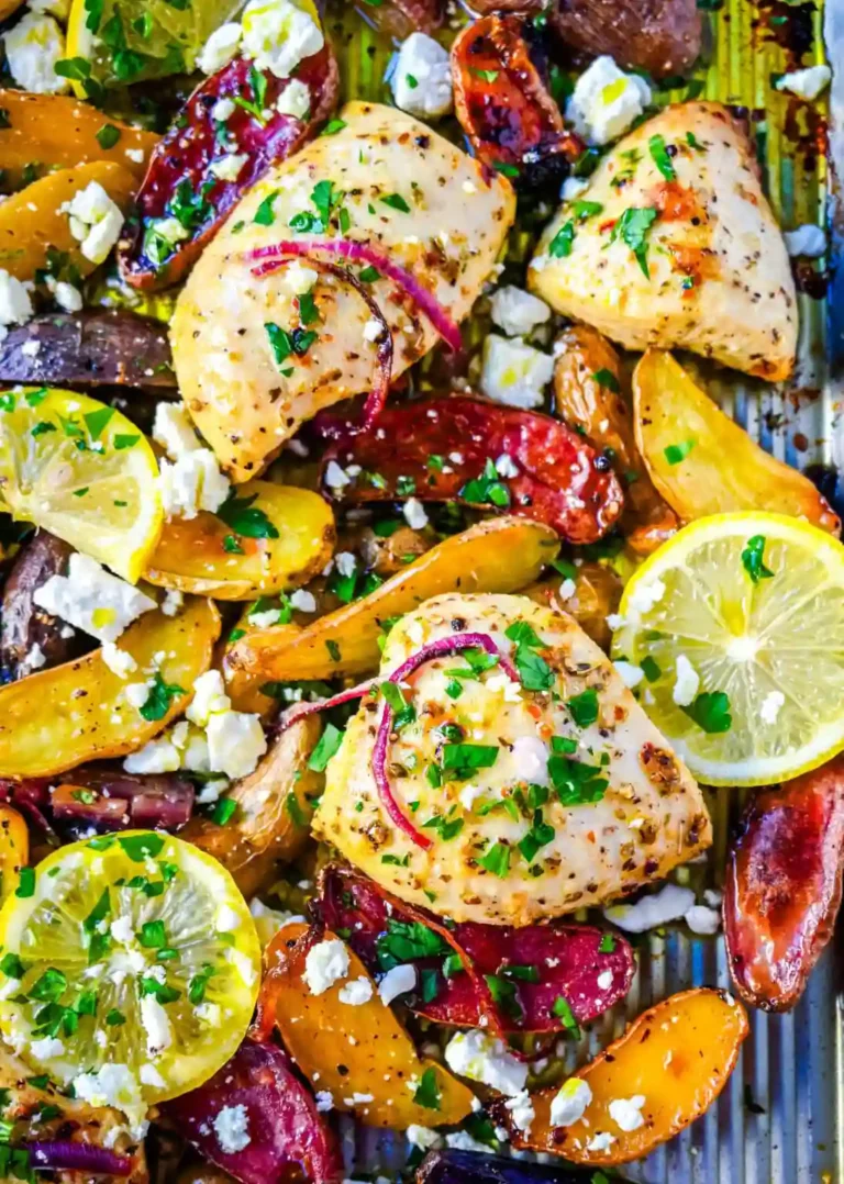 sheet pan greek chicken and potatoes