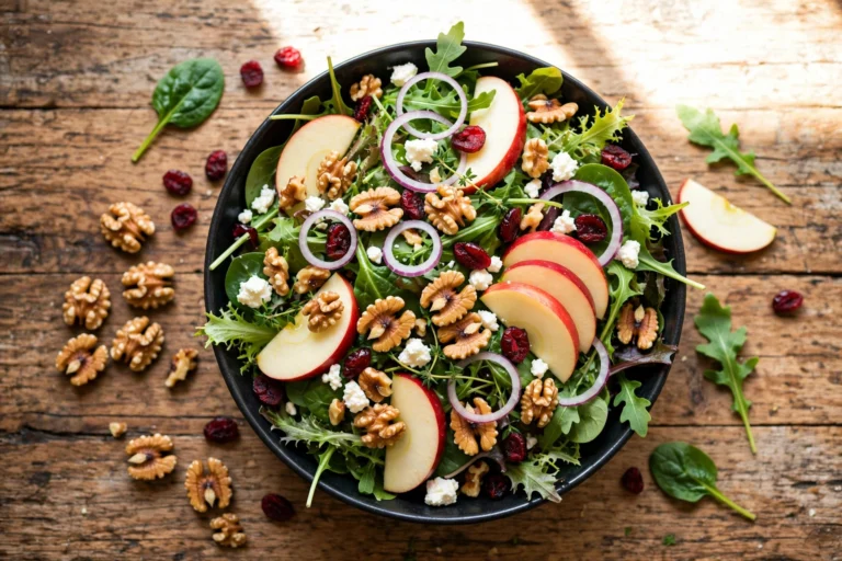 Harvest Apple & Walnut Salad with Maple-Dijon Dressing