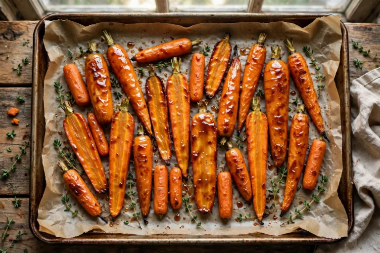Maple-Dijon Roasted Carrots with Thyme